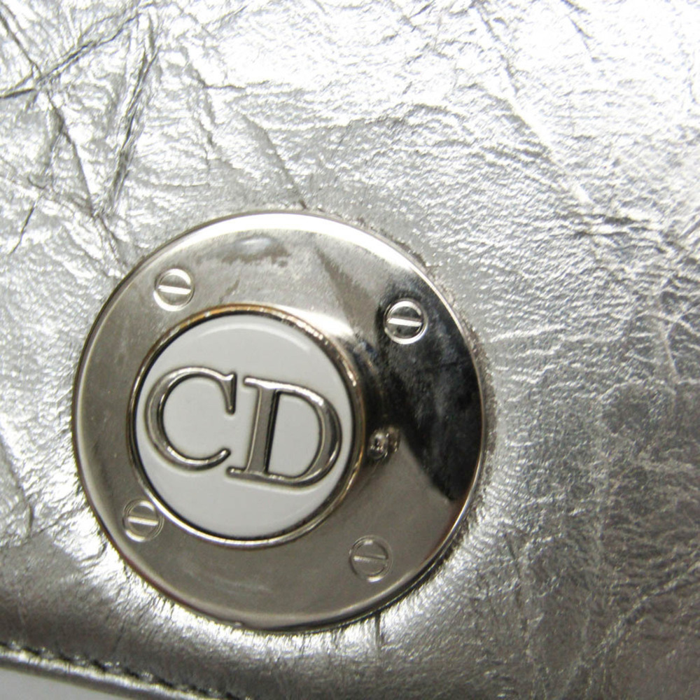 CHRISTIAN DIOR Silver Leather Shoulder Bag - Picture 16 of 16